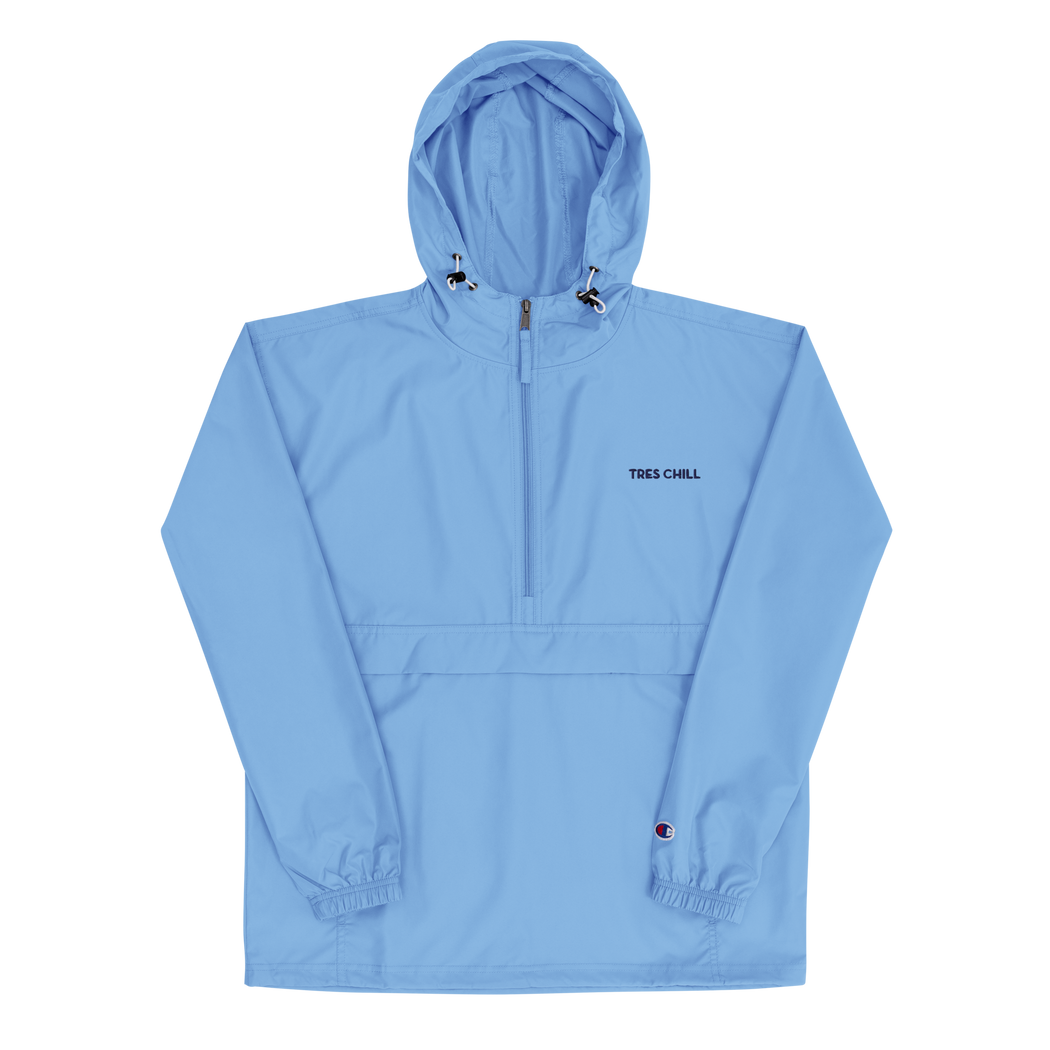 Sky Blue Half-Zip Windbreaker