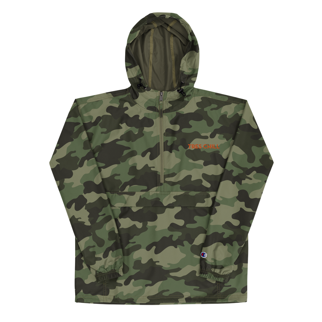 Camo Half-Zip Windbreaker