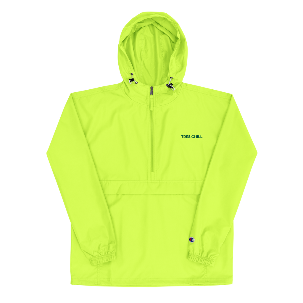 Neon Yellow Half Zip Windbreaker Tres Chill