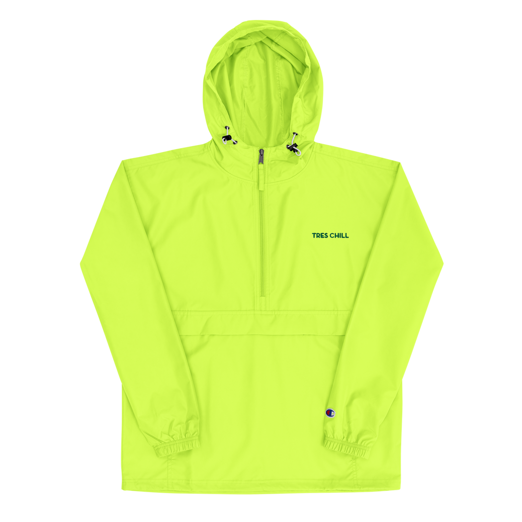 Neon Yellow Half-Zip Windbreaker