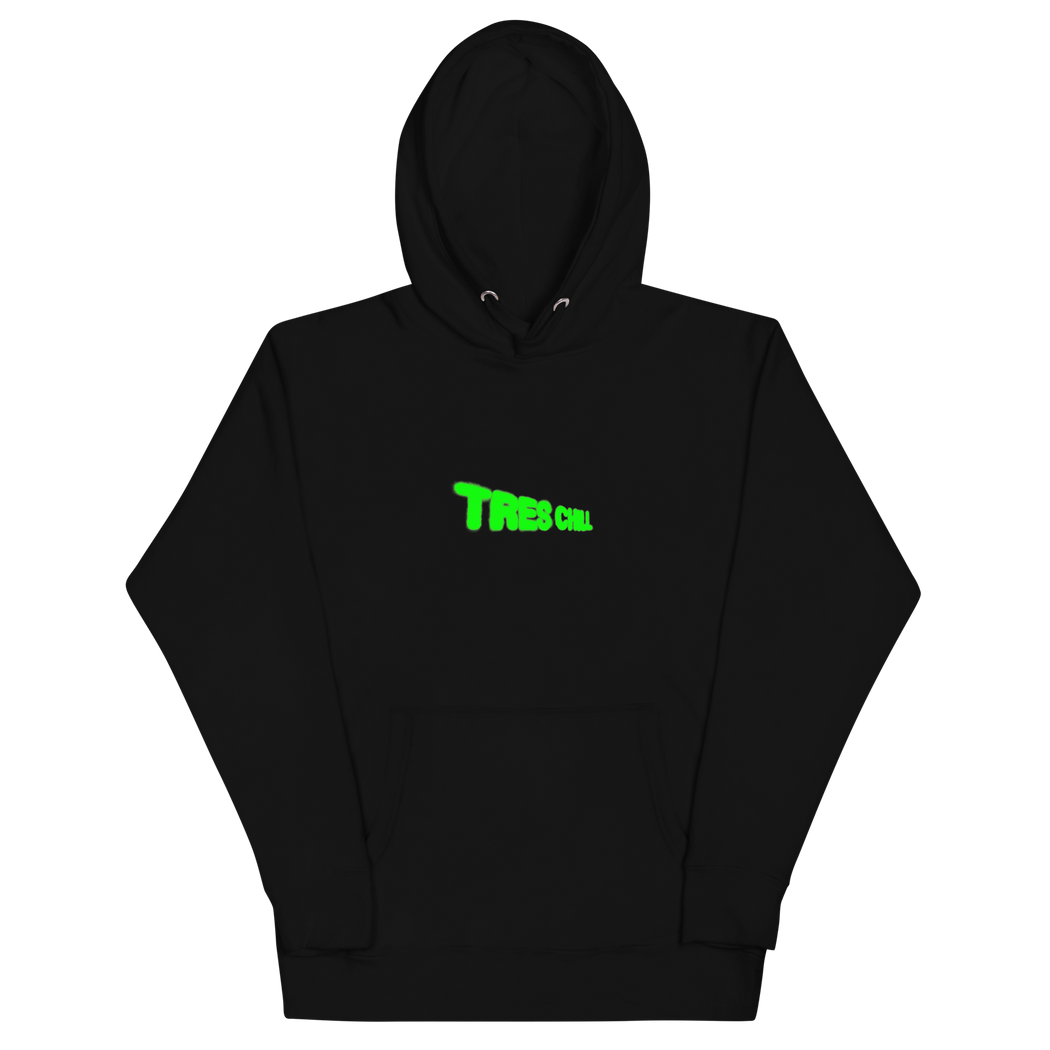 Black neon top green hoodie
